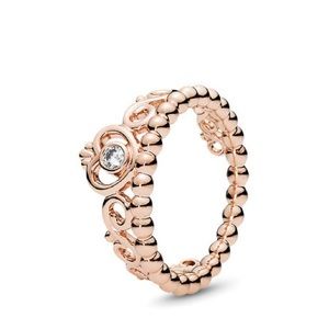 Pandora rose gold princess ring